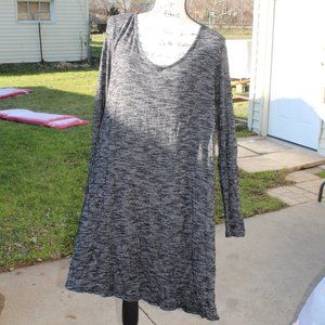 Black Hacci Lace Up / Tie-Back Dress